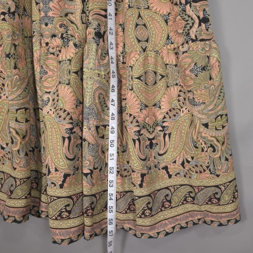 NWT Anthropologie Boemo Maxi Dress LARGE Paisley Tassels Tiered Halter  R4592‎ - Picture 5 of 9